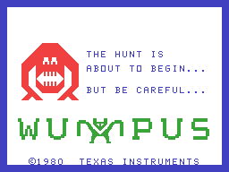 Hunt The Wumpus screenshot 2 for TI-99